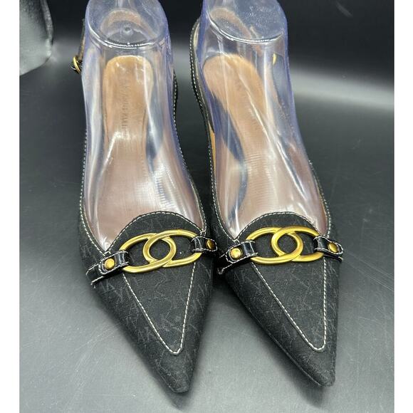 Anne Klein Madudley TJ Fabric Pointed Toe Heels 8.5 M EUC Vintage - Picture 1 of 10